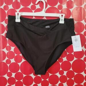 Old Navy Women's Black and Brown Bikini-and-tankini-bottom